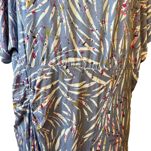 Eloquii Elements Dolman Sleeve Asymmetrical Ruched Zebra Print Dress 22/24 - Picture 12 of 16